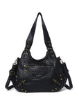 Hobo Purses Vegan Leather Retro Metal Studs Y2K Designer Bags for Women