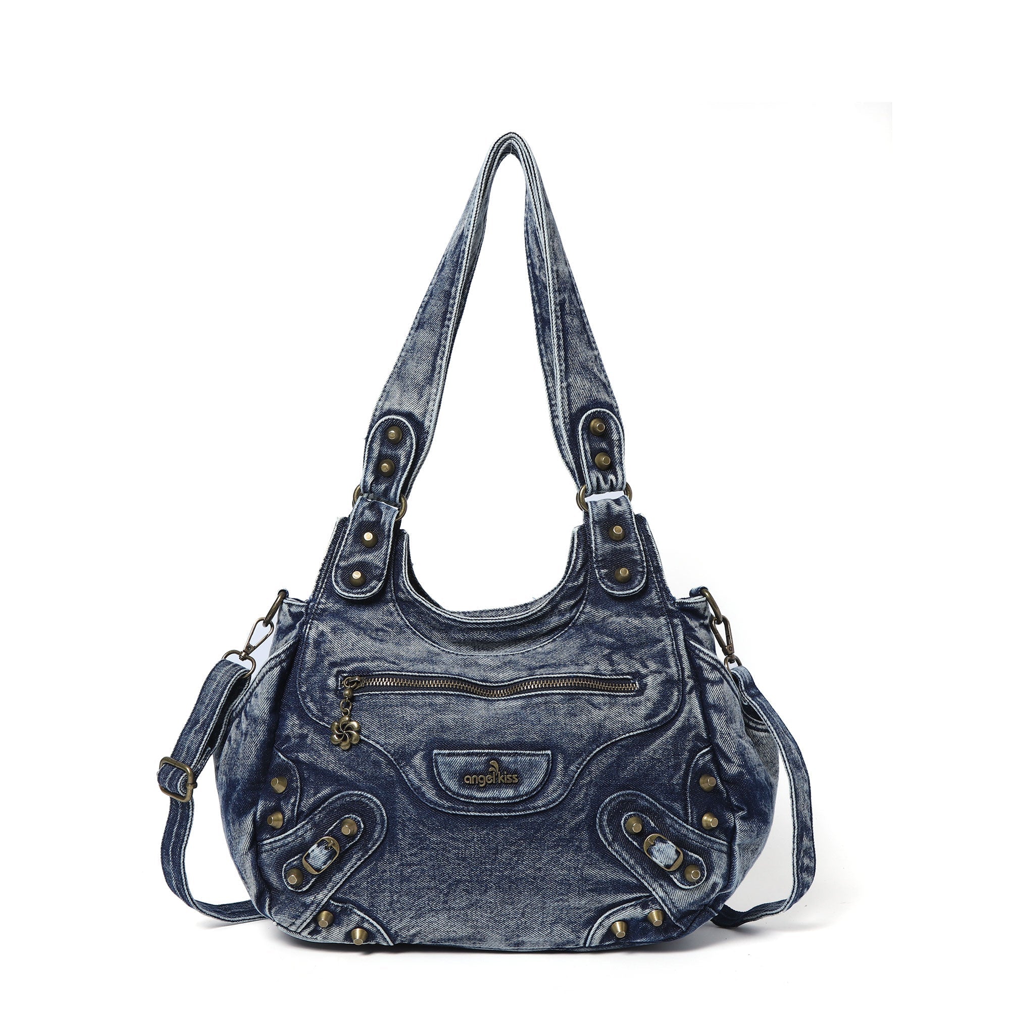 Hobo Purses Vegan Leather Retro Metal Studs Y2K Designer Bags for Women