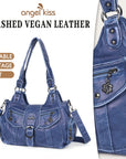 Large Braided Multi-Pocket Hobo Shoulder Bag with Crossbody Strap
