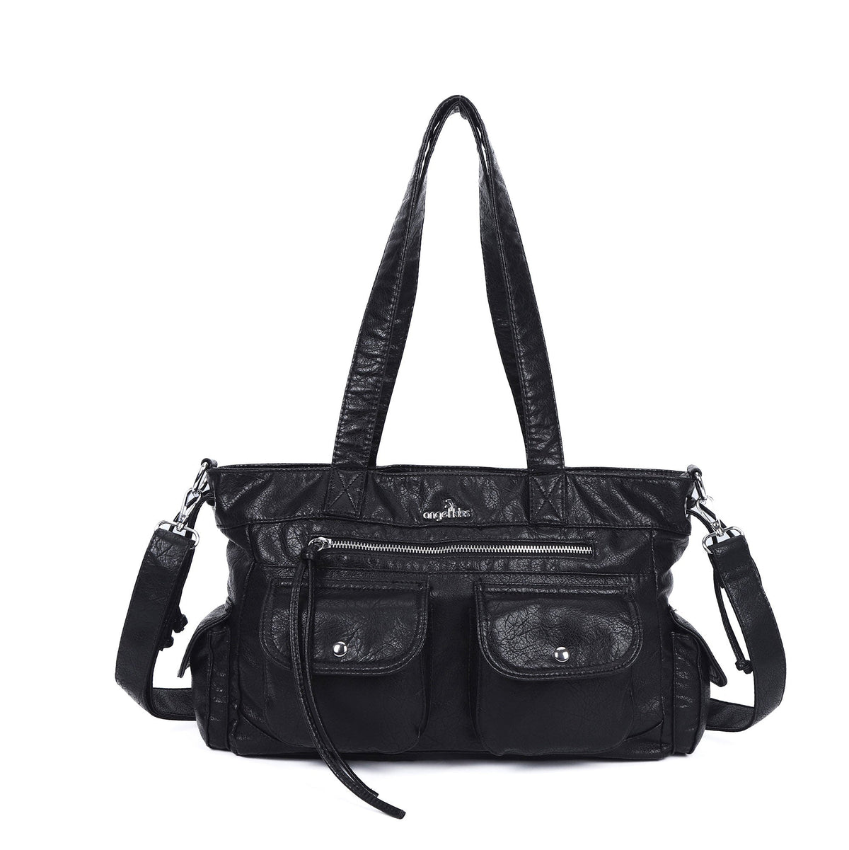 Solid color Wash Comfort Classic tote/Hobo bag-Angelkiss Bag