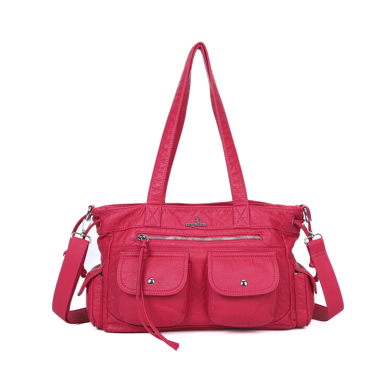 Solid color Wash Comfort Classic tote/Hobo bag-Angelkiss Bag