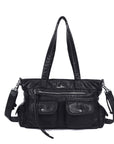 Solid color Wash Comfort Classic tote/Hobo bag-Angelkiss Bag