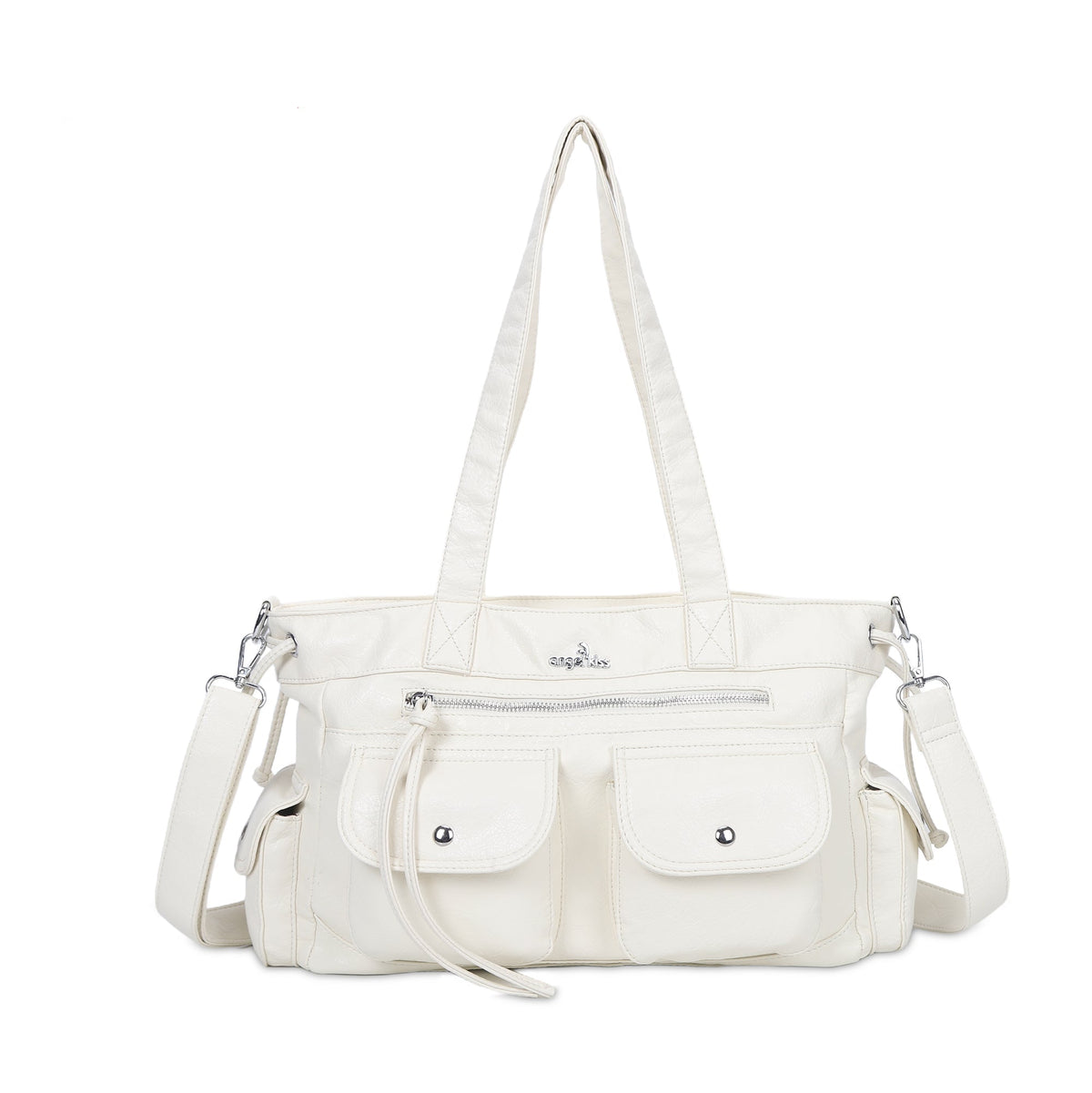 Solid color Wash Comfort Classic tote/Hobo bag-Angelkiss Bag