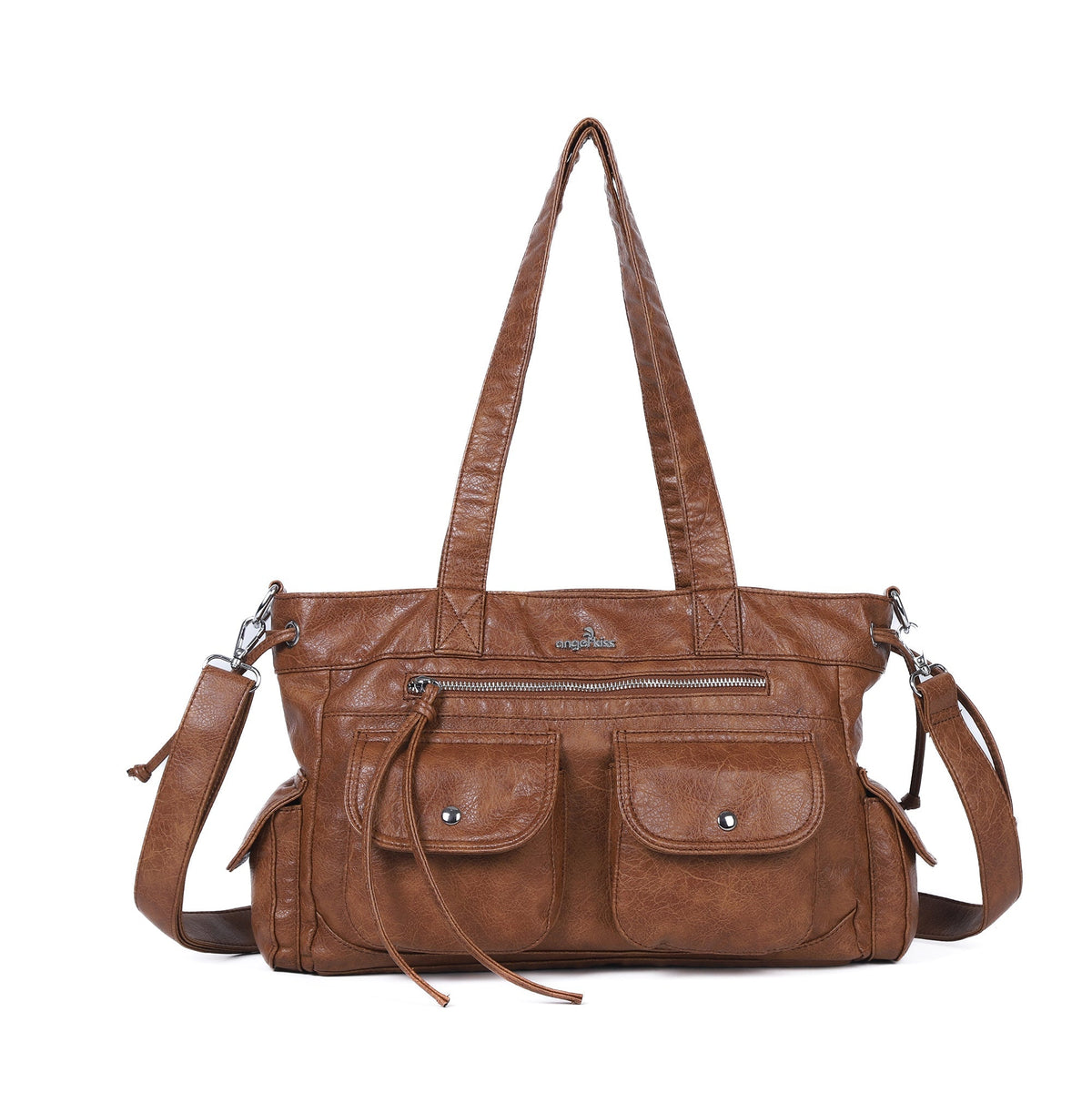 Solid color Wash Comfort Classic tote/Hobo bag-Angelkiss Bag