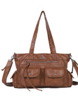 Solid color Wash Comfort Classic tote/Hobo bag-Angelkiss Bag