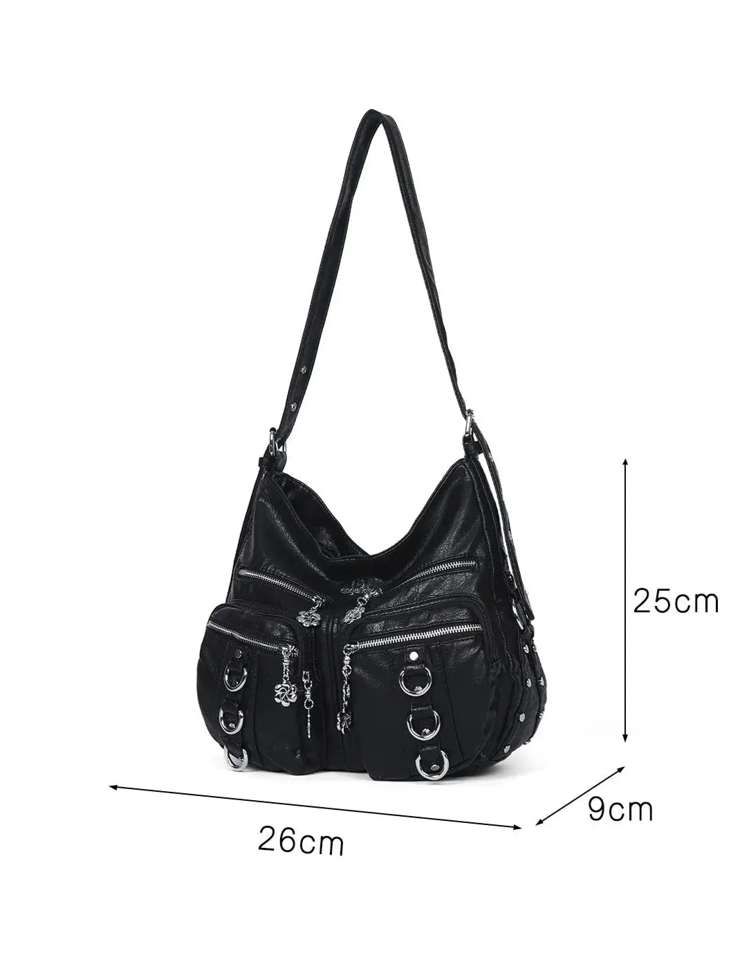 Street Style Multi-Pocket Crossbody Bag