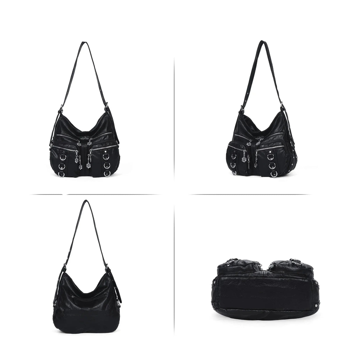 Street Style Multi-Pocket Crossbody Bag