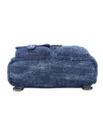 Multi-Pocket Denim Convertible Backpack Purse