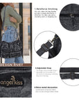 Cargo Denim Shoulder Bag for Women – Multi Pocket Crossbody Jean