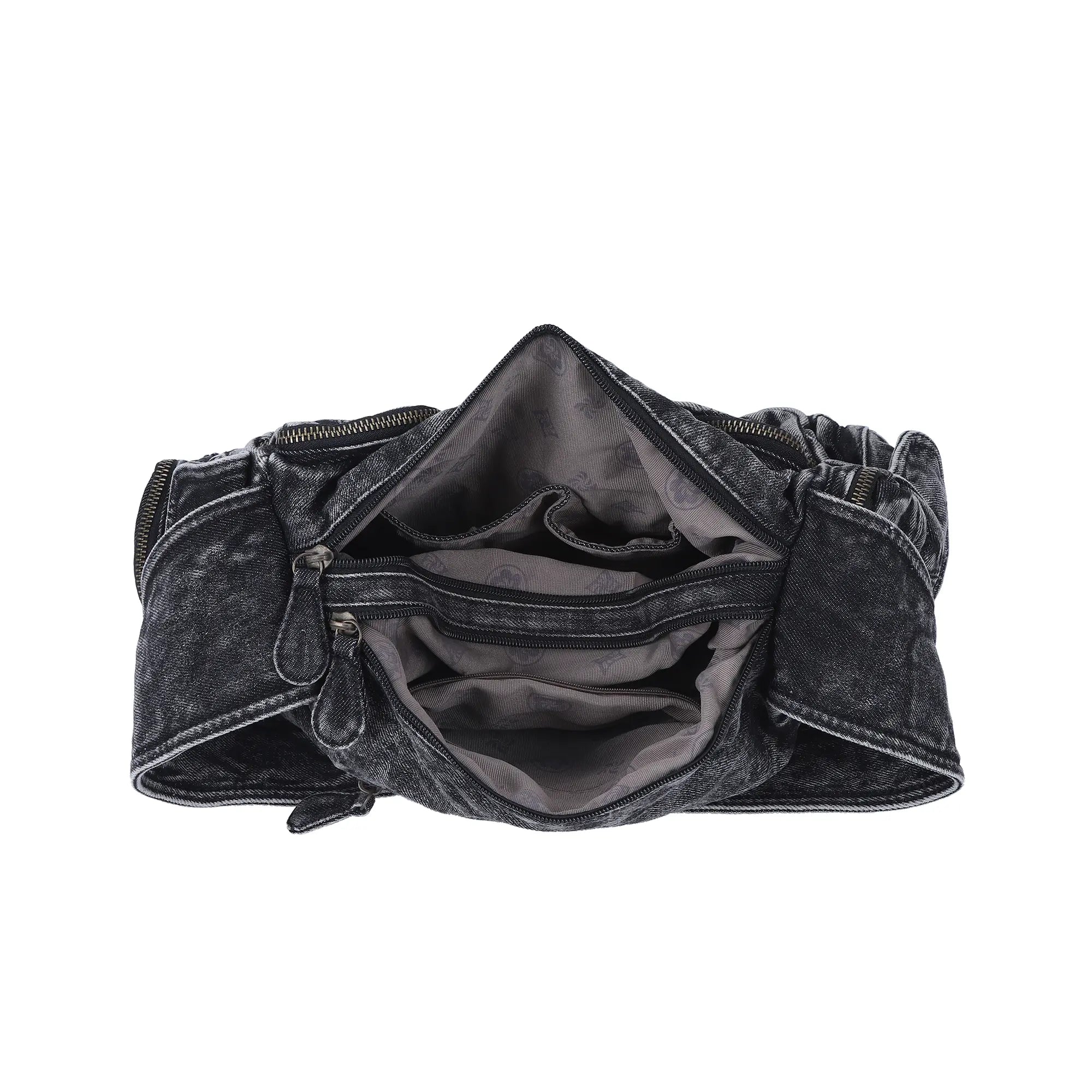 Cargo Denim Shoulder Bag for Women – Multi Pocket Crossbody Jean