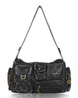 Y2K Multi-Pocket Cargo Satchel Bag for Shoulder or Crossbody Carry