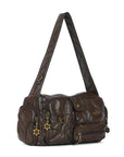 Y2K Multi-Pocket Cargo Satchel Bag for Shoulder or Crossbody Carry