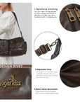 Y2K Multi-Pocket Cargo Satchel Bag for Shoulder or Crossbody Carry