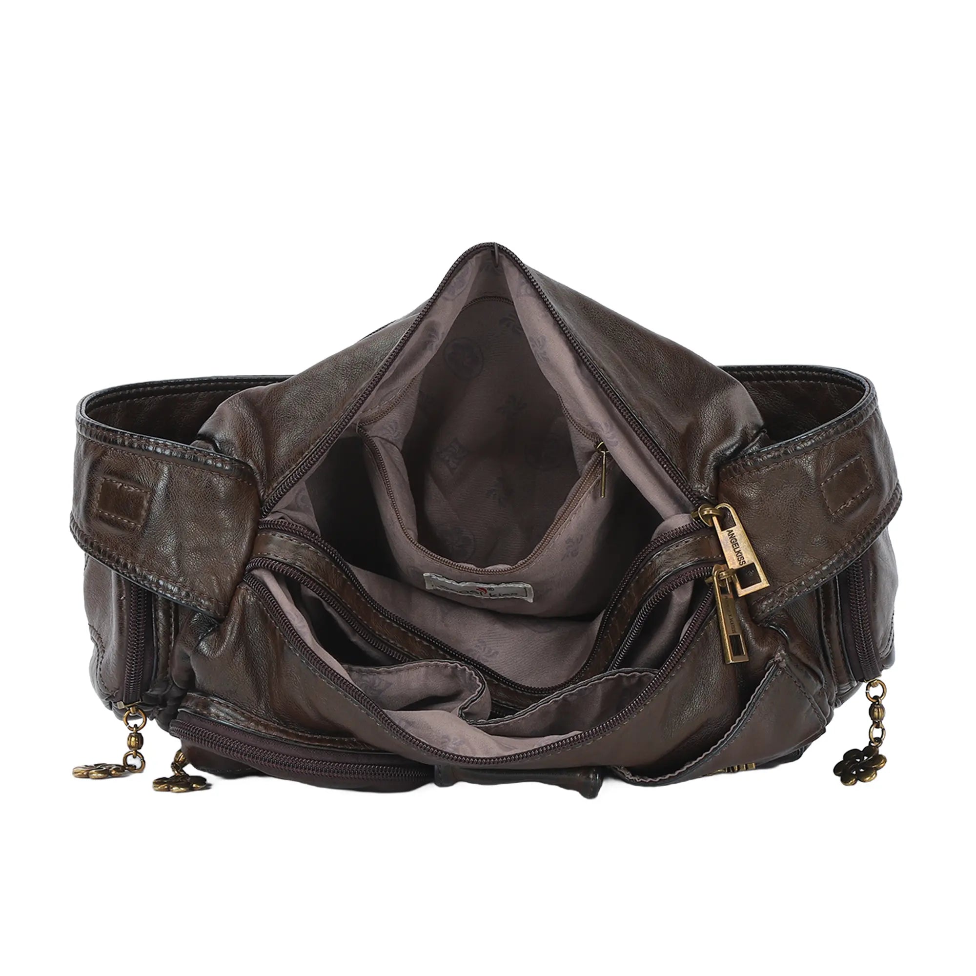 Y2K Multi-Pocket Cargo Satchel Bag for Shoulder or Crossbody Carry