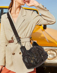 Y2K Multi-Pocket Cargo Satchel Bag for Shoulder or Crossbody Carry