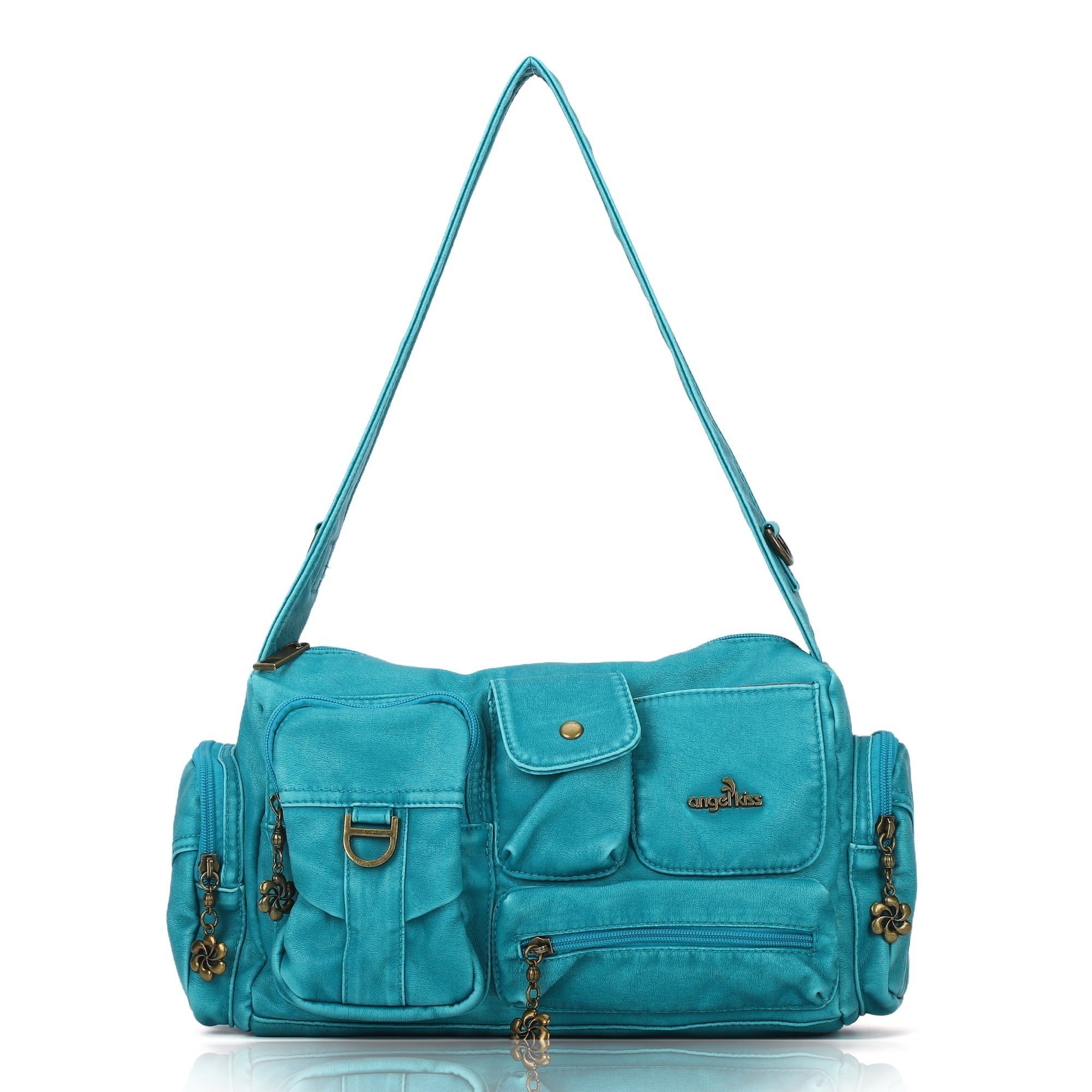 Y2K Multi-Pocket Cargo Satchel Bag for Shoulder or Crossbody Carry