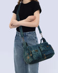 Y2K Multi-Pocket Cargo Satchel Bag for Shoulder or Crossbody Carry