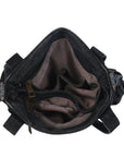 Western Denim Multi-Pocket Satchel Crossbody Bag