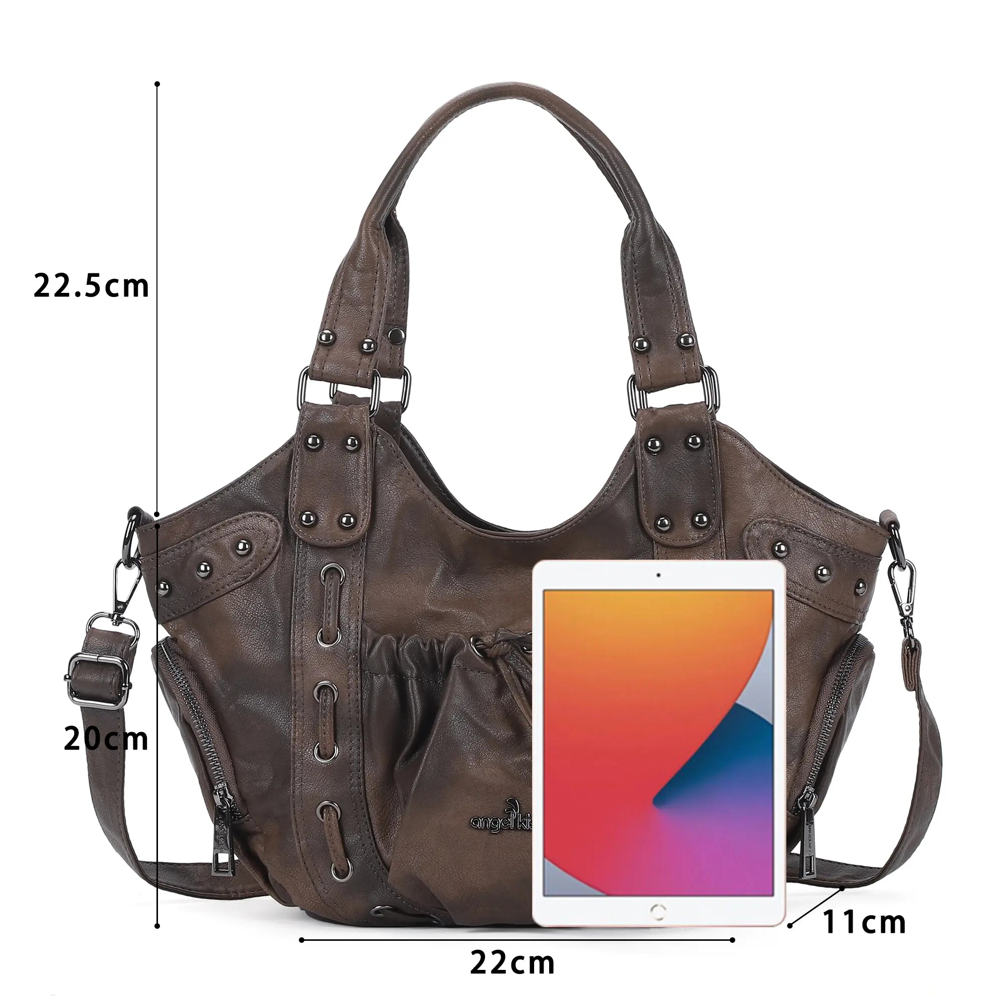 Drawstring Detail Shoulder Bag – Casual Convertible Crossbody