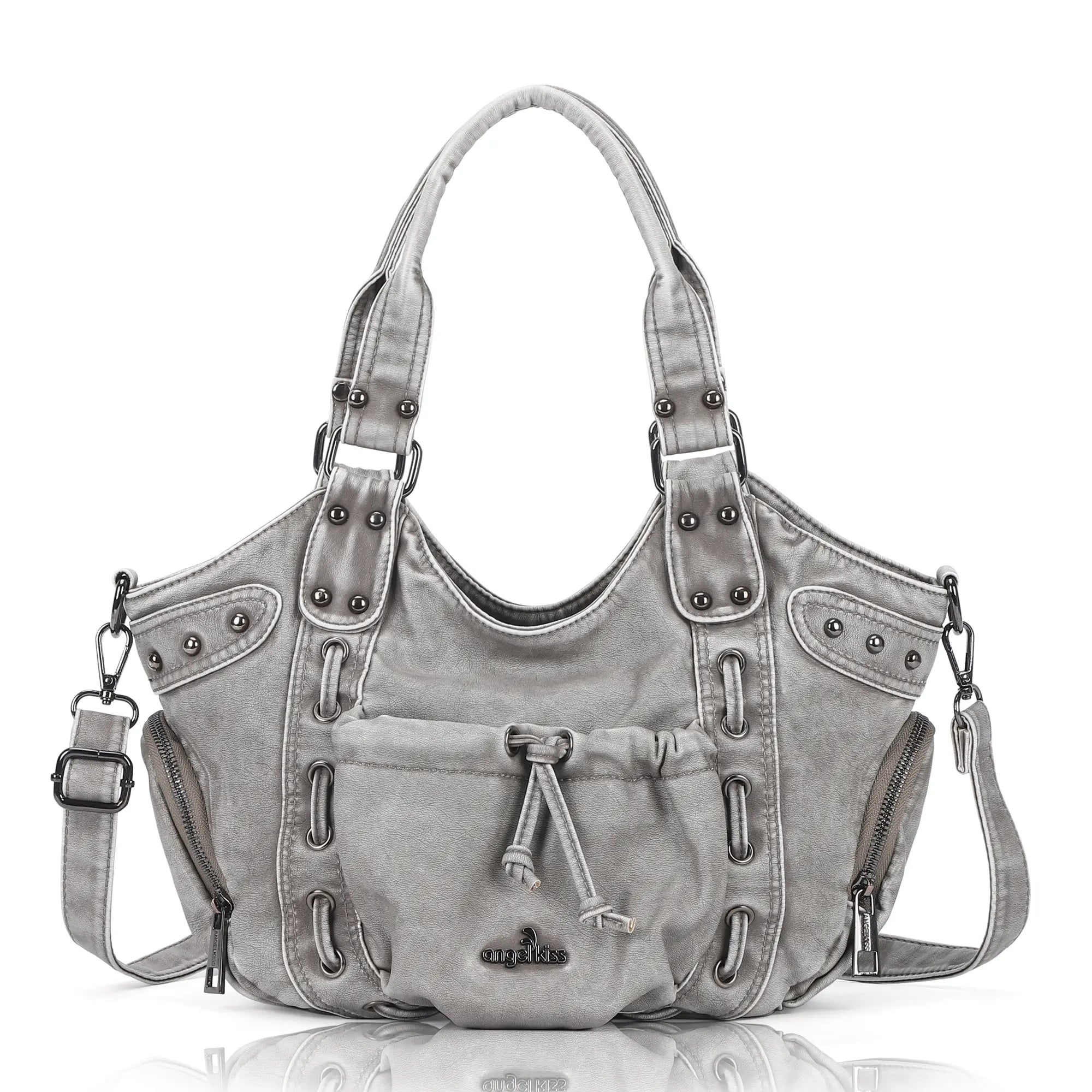 Drawstring Detail Shoulder Bag – Casual Convertible Crossbody