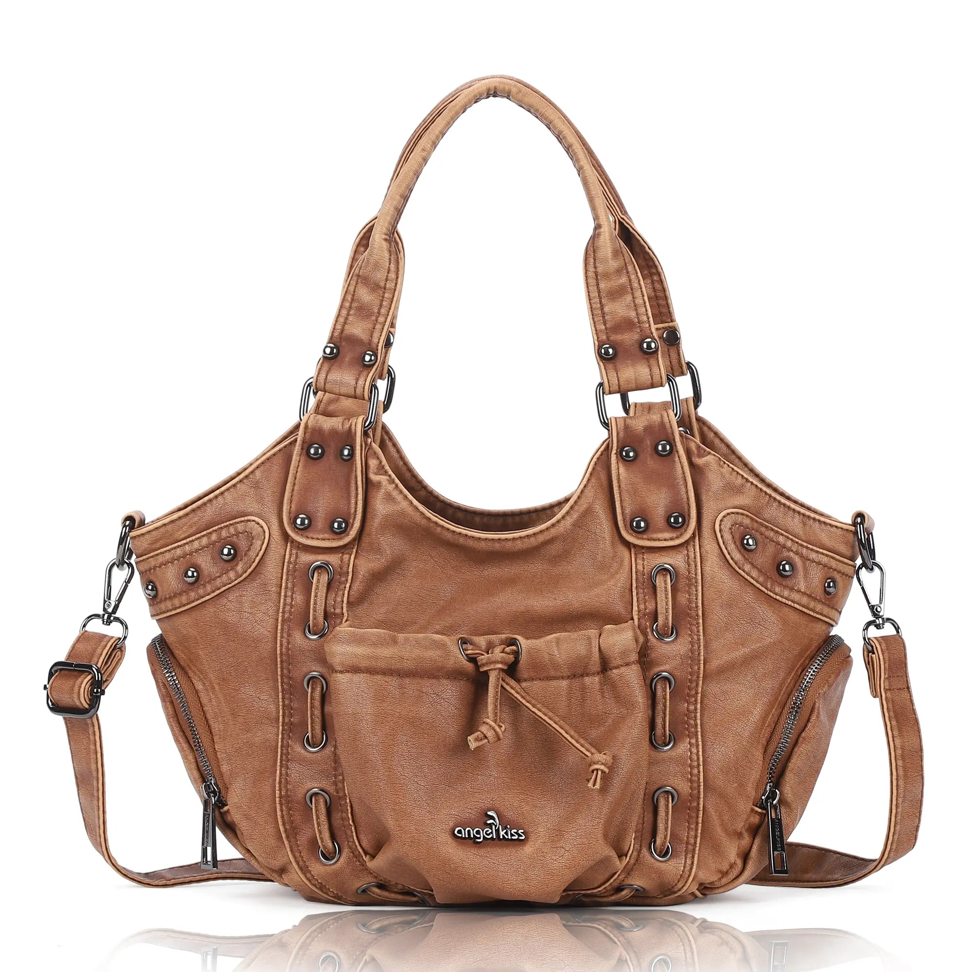 Drawstring Detail Shoulder Bag – Casual Convertible Crossbody