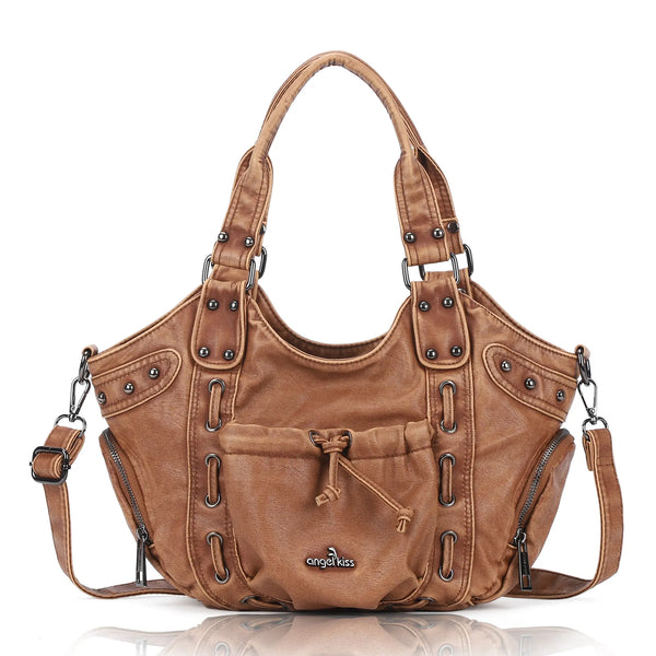 Drawstring Detail Shoulder Bag – Casual Convertible Crossbody