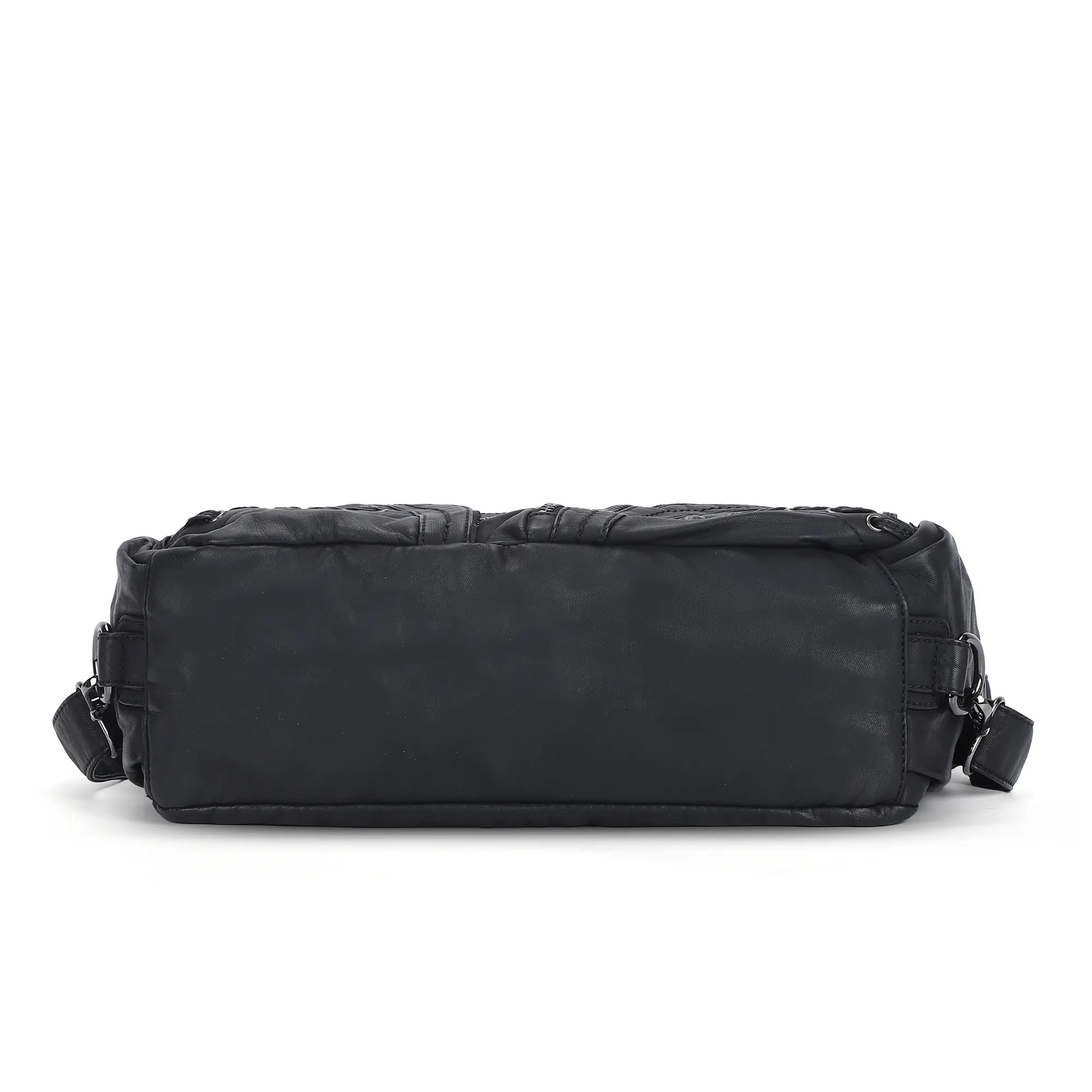Lace Up Multi Pocket Handbag – Moto Chic Studded Crossbody Bag