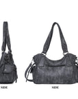 Studded Slouchy Hobo Shoulder Bag with Side-Tie Details