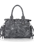 Multi Pocket Top Handle Handbag – Retro Floral Print Crossbody Shoulder Purse