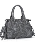 Multi Pocket Top Handle Handbag – Retro Floral Print Crossbody Shoulder Purse