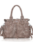 Multi Pocket Top Handle Handbag – Retro Floral Print Crossbody Shoulder Purse