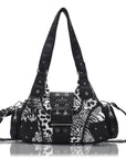 Y2K Leopard Patchwork Crossbody Bag – Front Buckle Retro Shoulder Handbag
