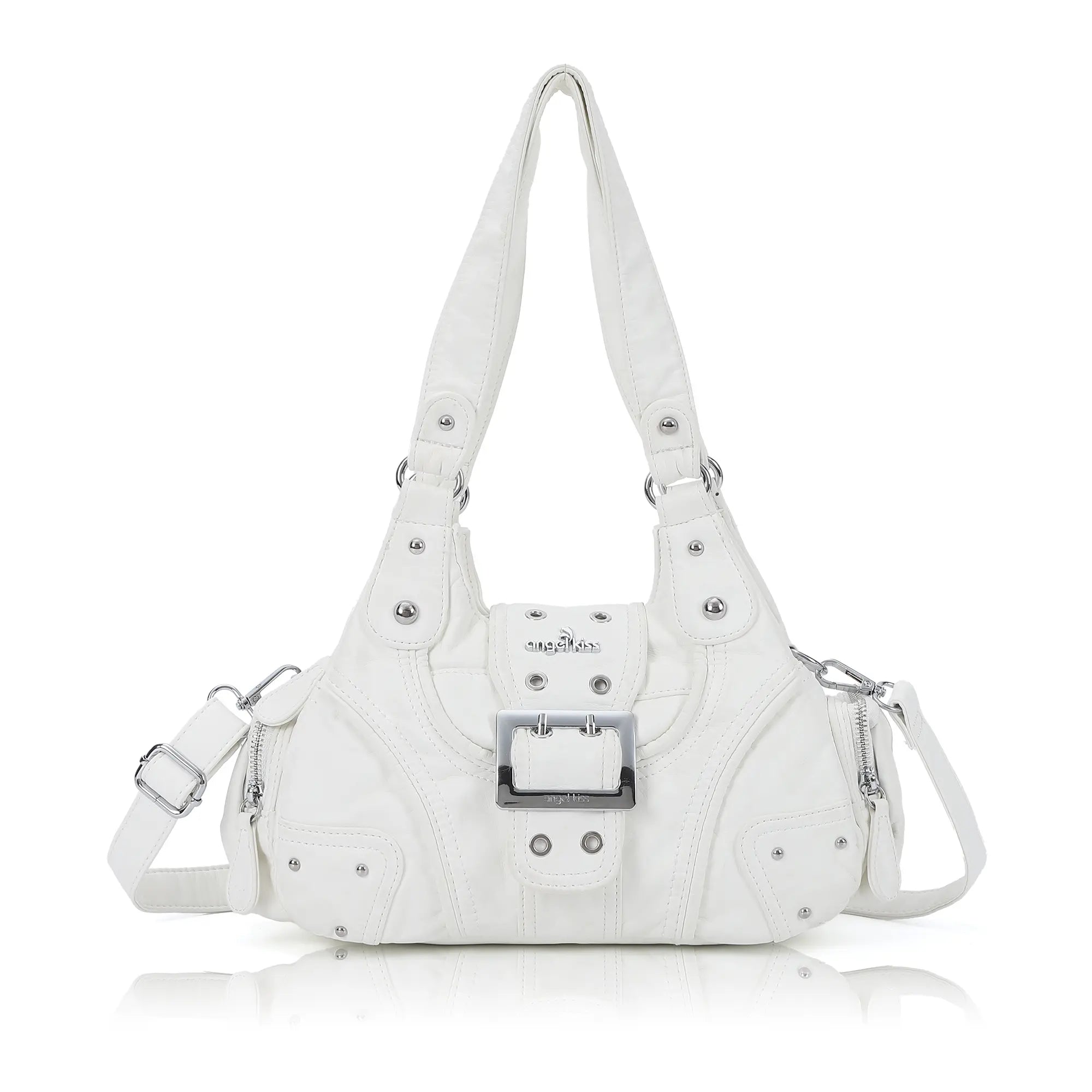 Y2K Leopard Patchwork Crossbody Bag – Front Buckle Retro Shoulder Handbag