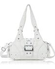Y2K Leopard Patchwork Crossbody Bag – Front Buckle Retro Shoulder Handbag