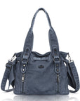 Whimsigoth Studded Shoulder Purse – Casual Weathered Satchel