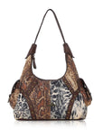 Vintage Studded Hobo Bag – Washed PU Leather Shoulder Purse