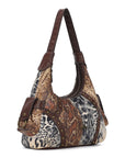 Vintage Studded Hobo Bag – Washed PU Leather Shoulder Purse