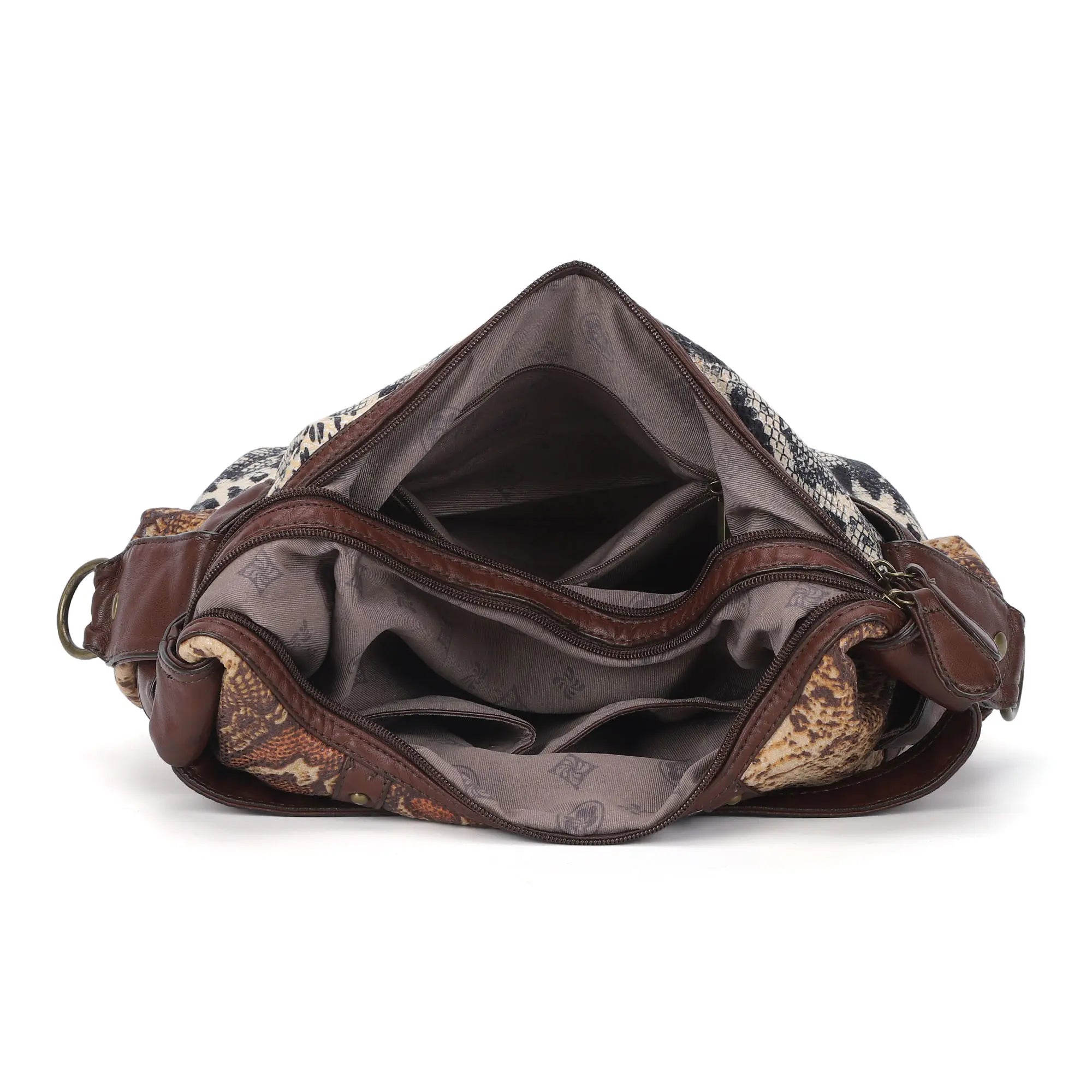 Vintage Studded Hobo Bag – Washed PU Leather Shoulder Purse