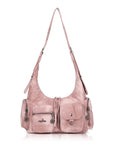 Shoulder Bag – Vintage Cargo Hobo with Flower Charms