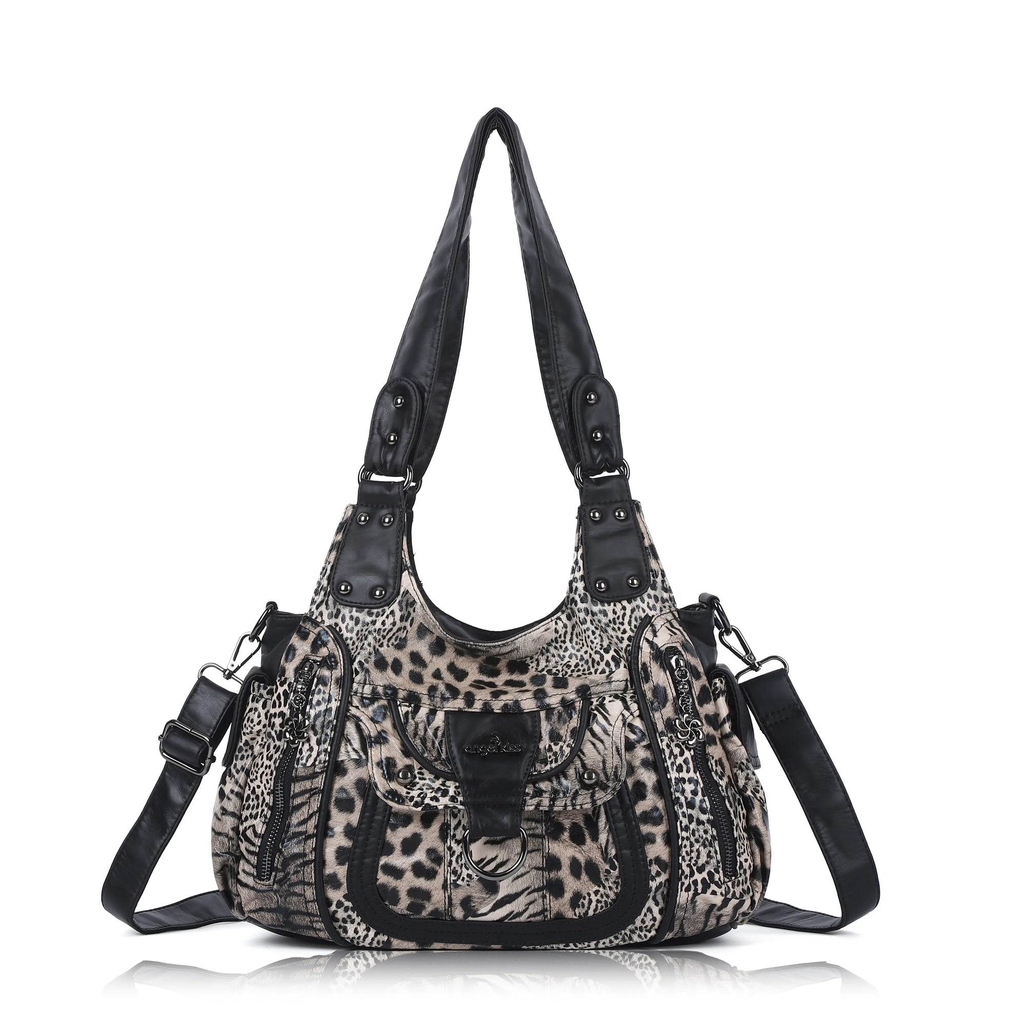 Large Multi Pocket Hobo Purse for Women with Adjustable Strap