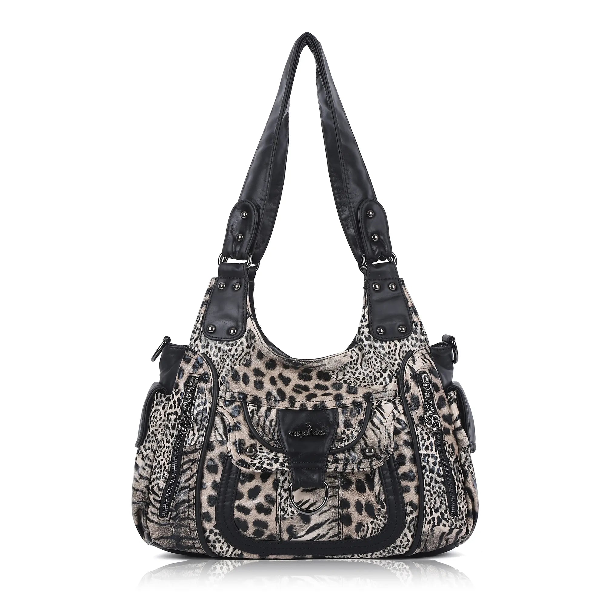 Large Multi Pocket Hobo Purse for Women with Adjustable Strap