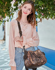 Large Multi Pocket Hobo Purse for Women with Adjustable Strap