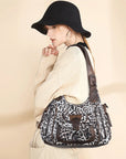 Large Multi Pocket Hobo Purse for Women with Adjustable Strap