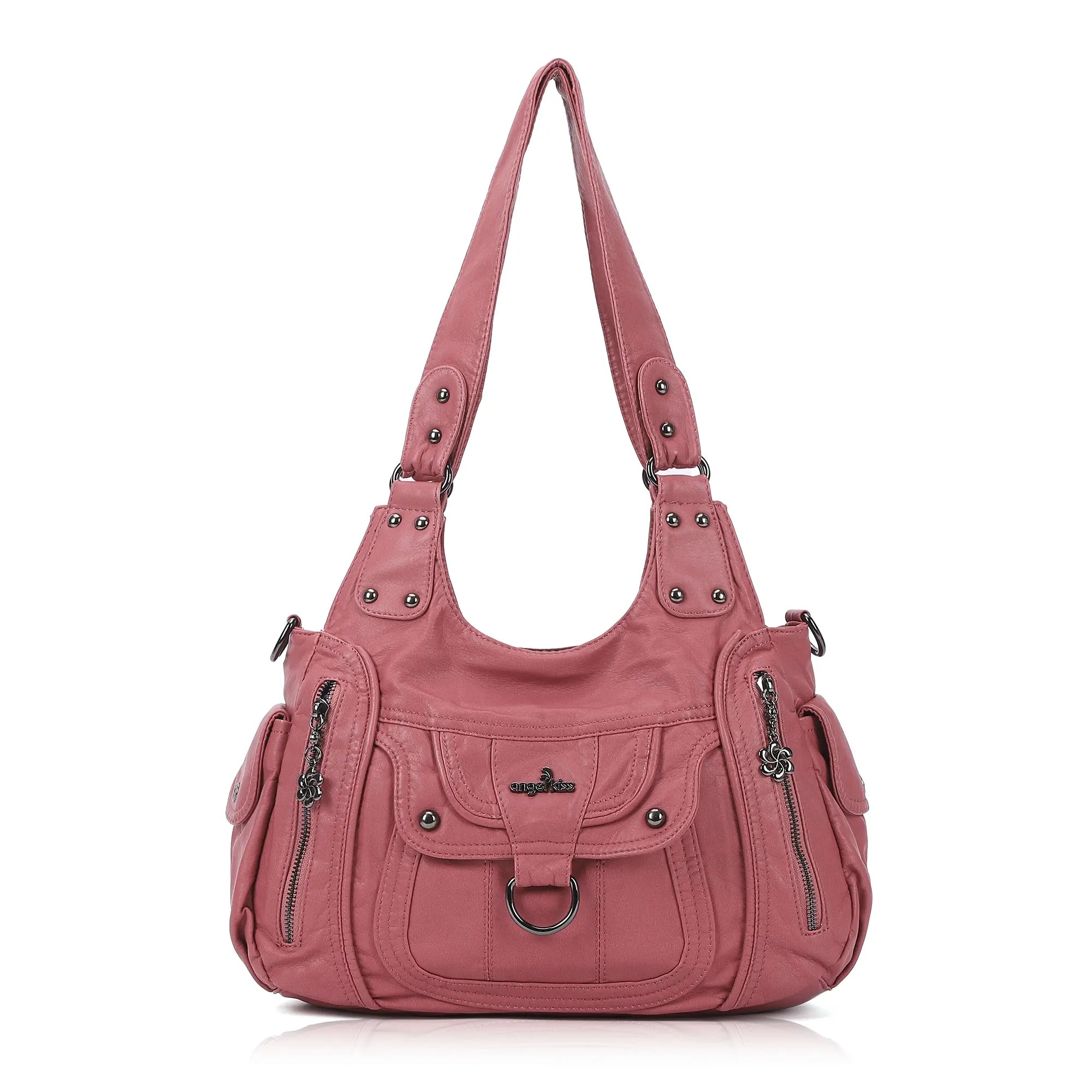 Large Multi Pocket Hobo Purse for Women with Adjustable Strap