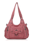 Large Multi Pocket Hobo Purse for Women with Adjustable Strap