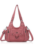 Large Multi Pocket Hobo Purse for Women with Adjustable Strap