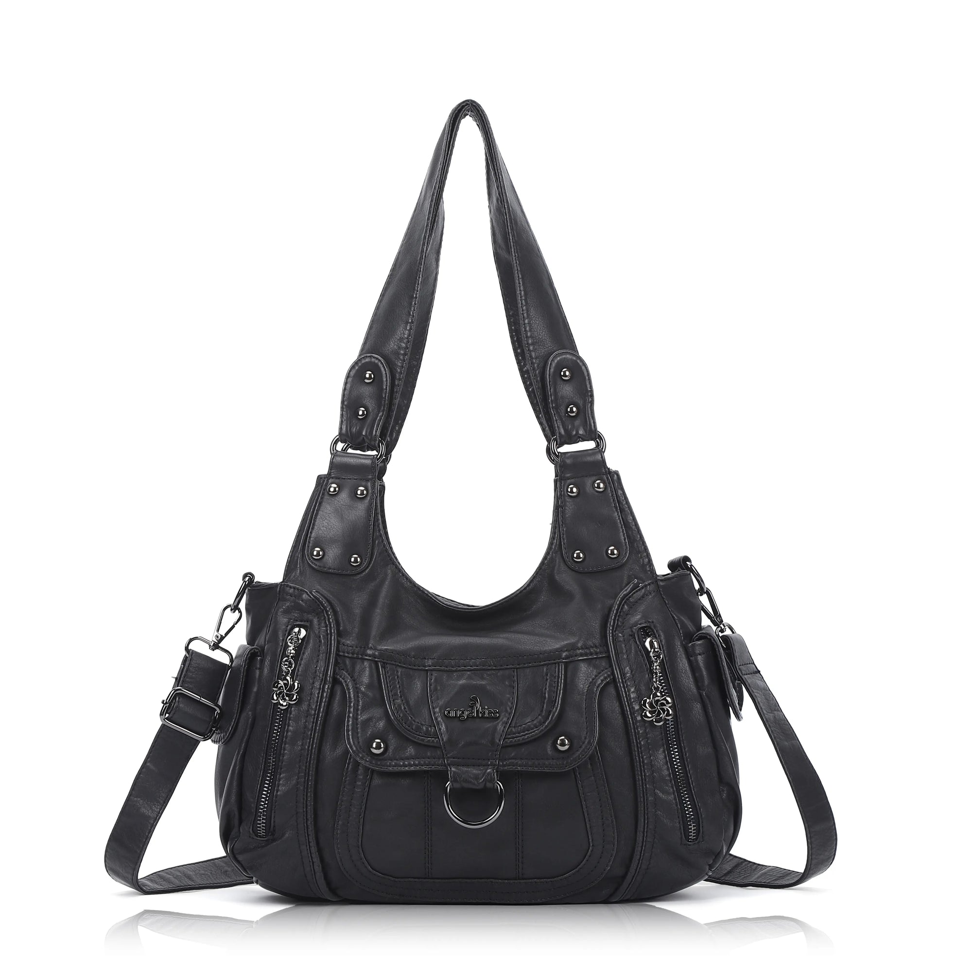 Large Multi Pocket Hobo Purse for Women with Adjustable Strap