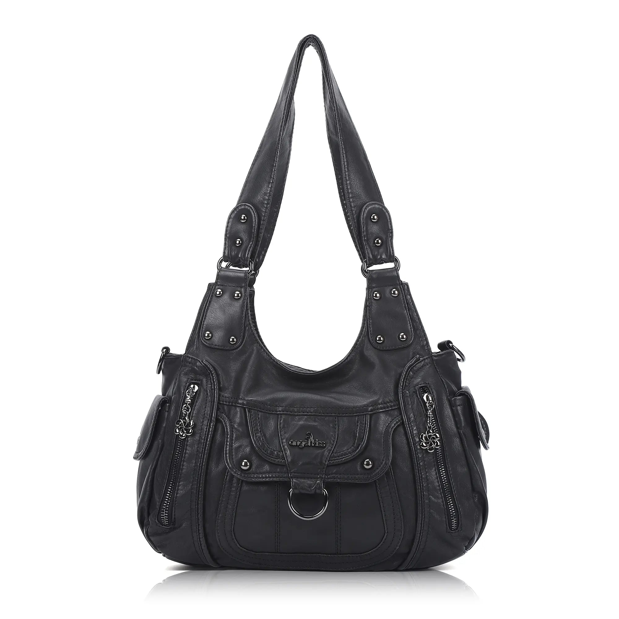 Large Multi Pocket Hobo Purse for Women with Adjustable Strap