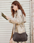 Large Multi Pocket Hobo Purse for Women with Adjustable Strap