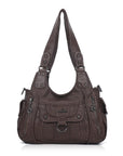 Large Multi Pocket Hobo Purse for Women with Adjustable Strap